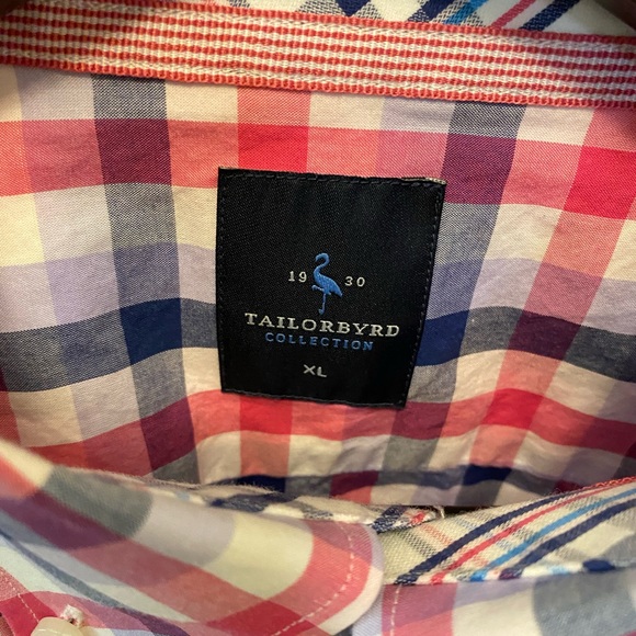 TAILORBYRD Gingham Micro Plaid Button Down Shirt LS XL - Picture 7 of 7